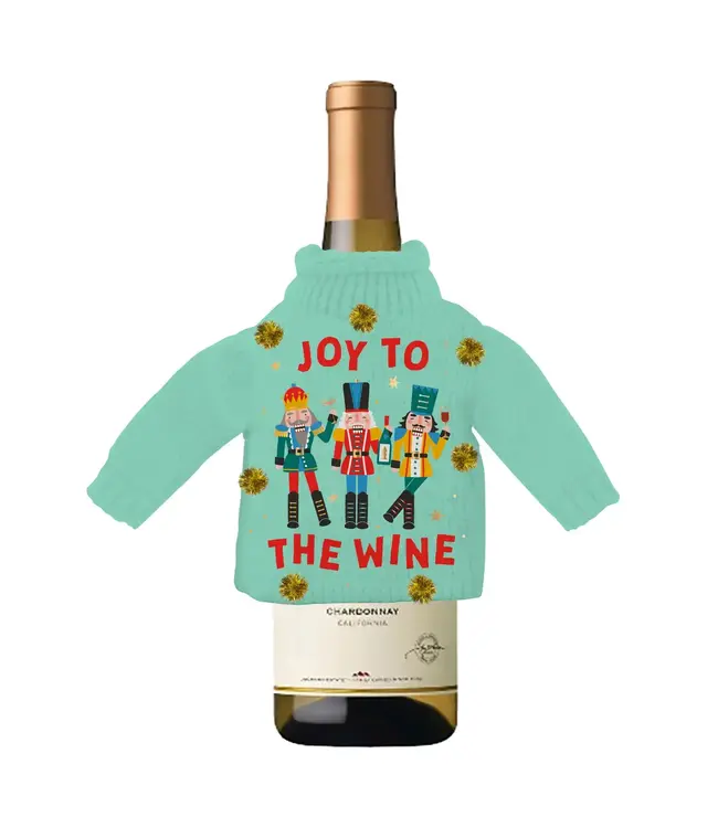 Funny Holiday Wine Bottle Sweater | Joy To The Wine