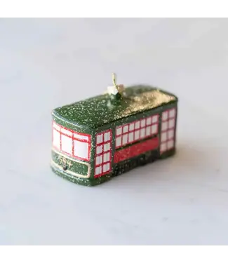 The Royal Standard Streetcar Ornament  Green  5x2.5