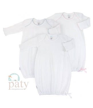 Paty Overlap Should Gown with Bow Newborn