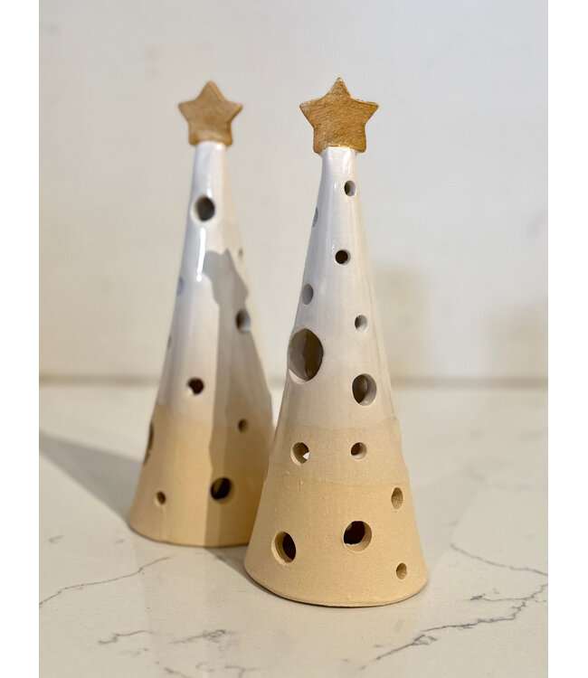 Ceramic Christmas Tree Luminaries