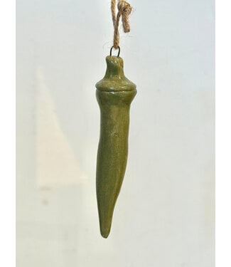 Objects in Clay Okra Ornament