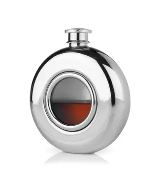 Viski Irving™ Stainless Steel and Glass Scope Flask