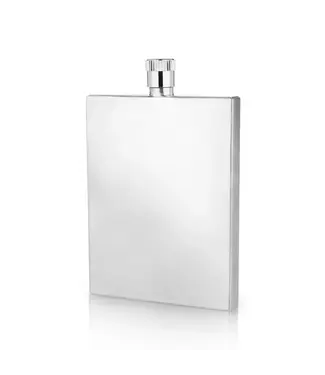 Viski Harrison Polished Stainless Steel Slim Flask