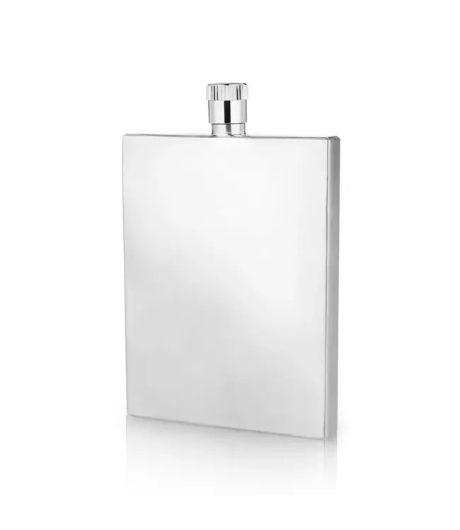 Harrison Polished Stainless Steel Slim Flask