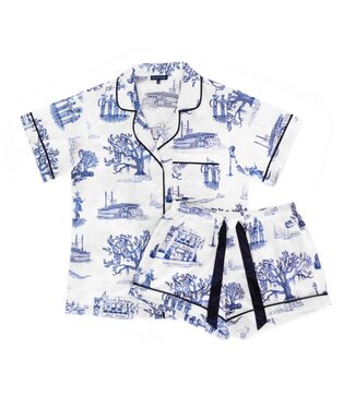Katie Kime Katie Kime New Orleans Toile Navy Short Sleeve