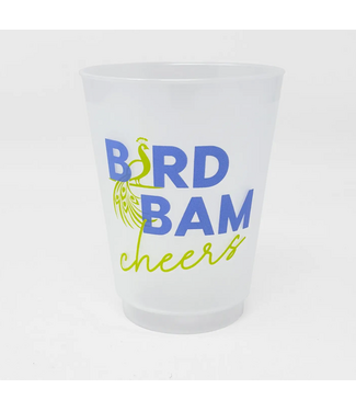 Oh My Mahjong Bird Bam Cheers Frosted Cup Set of 10