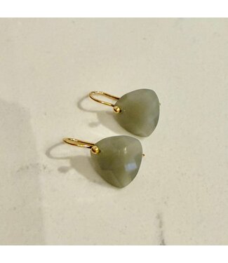 Laura McClendon Grey Crystal Earrings