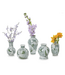 Primrose and Lotus Hand-Painted Mini Green and White Chinoiserie Vase