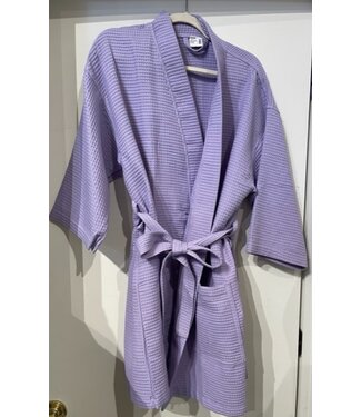 Prendergrass Cotton Waffle Robe 36" Lavender