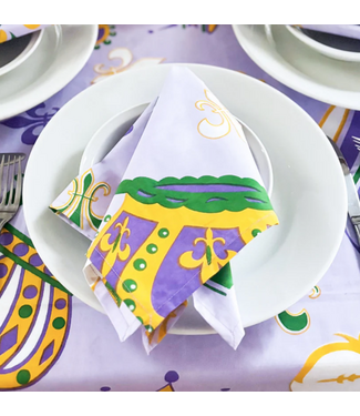 Mardi Gras Creations Mardi Gras Crown Cotton Napkins Set of 4