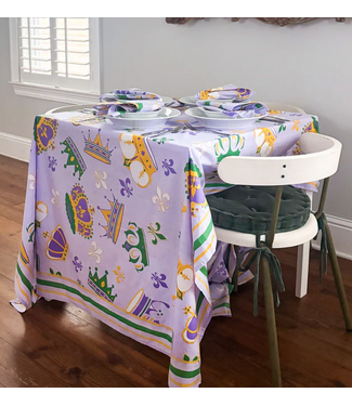 Mardi Gras Creations Mardi Gras Crown Tablecloth