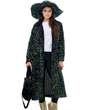 SongLily Mardi Gras Sequin Trench L/XL