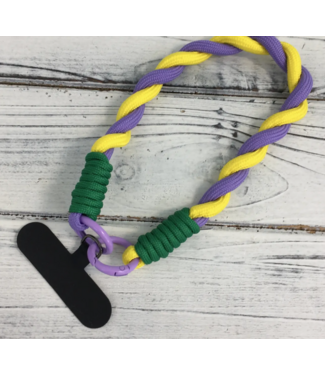 SongLily Mardi Gras Chord Wristlet Phone Strap