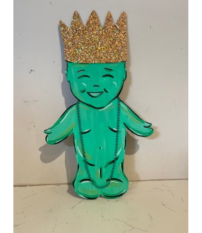 Wooden King Cake Baby Door Hanger