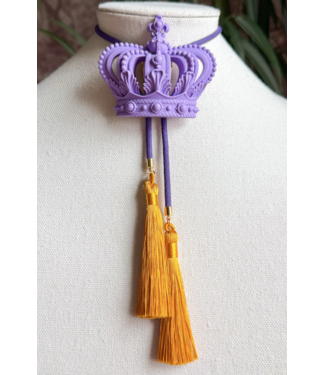 Rahya Jewelry Design Crown Bolo Lavender with Lavender & Golden Yellow