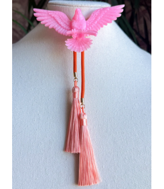 Rahya Jewelry Design Eagle Bolo Starburst Pink with Solar Orange & Peach