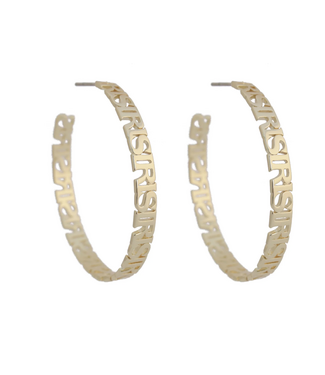 Rahya Jewelry Design Iris Pageant Hoop Earrings Large