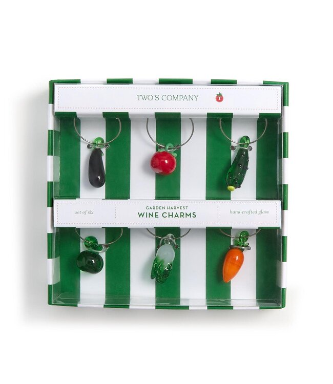 S/6 Vegetable Wine Charms