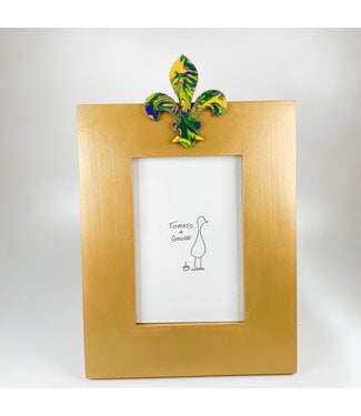 Tomato + Goose Mardi Gras Fleur de Lis Frame