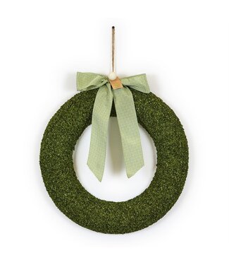 Two's Company 20" Preserved Buckwheat Easter Wreath with Gingham Bow