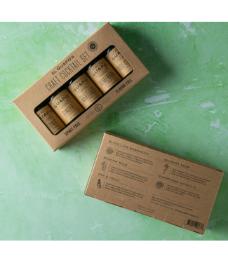 El Guapo Craft Cocktail Gift Box : Black Lime Margarita, Demerara, Tonic, Rose Cordial, Ginger Syrup