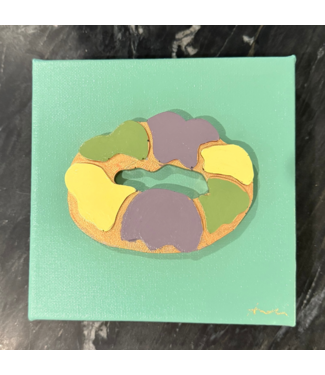 di mais oui King Cake Teal Background