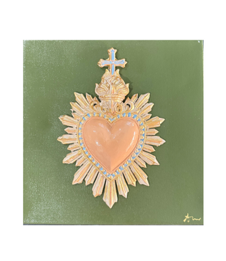 di mais oui Sacred Heart Olive Green + Blush Pink + Bright Mint & Gold