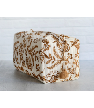 Pacific & Rose Textiles Cosmetic Bag Lilibet Mocha