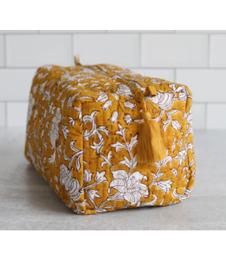 Pacific & Rose Textiles Cosmetic Bag Pacho Saffron Floral