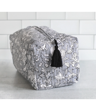 Pacific & Rose Textiles Cosmetic Bag Pacho Slate Floral