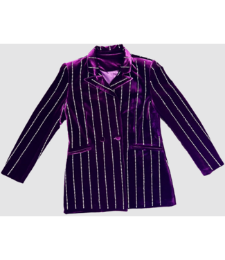 Sparkle City Rhinestone Purple Blazer