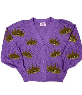 Sparkle City Crown Puff Cardigan