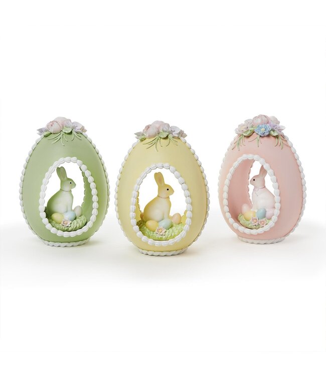Sugar Egg with Bunny Hand-Painted