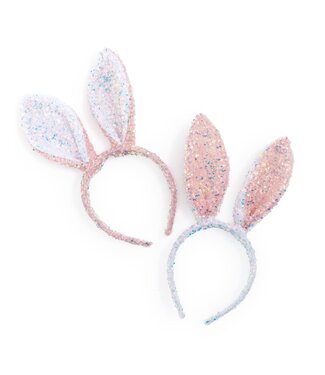 Two's Company Iridescent Sequin Bunny Ears Headband