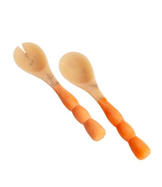 Beatriz Ball RESIN Sorbet Salad Servers Tangerine