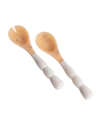 Beatriz Ball RESIN Sorbet Salad Servers Coconut