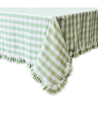 Juliska Gingham Ruffle 60" x 120" Tablecloth