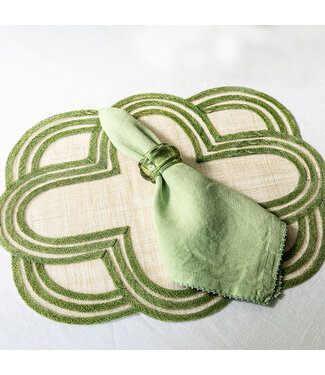 Juliska Scallop Stripe Placemat - Seagrass
