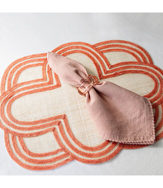 Juliska Scallop Stripe Placemat - Coral