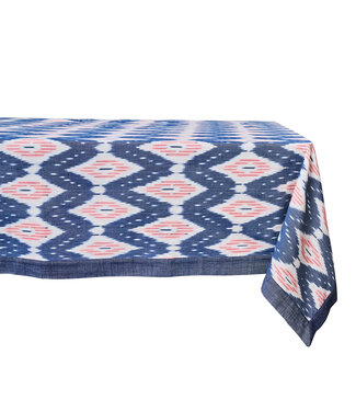 Juliska Ikat 60" x 120" Tablecloth - Blue/Pink