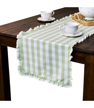Juliska Gingham Ruffle 18" x 90" Table Runner