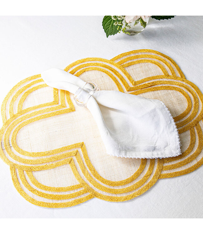 Scallop Stripe Placemat - Sunshine
