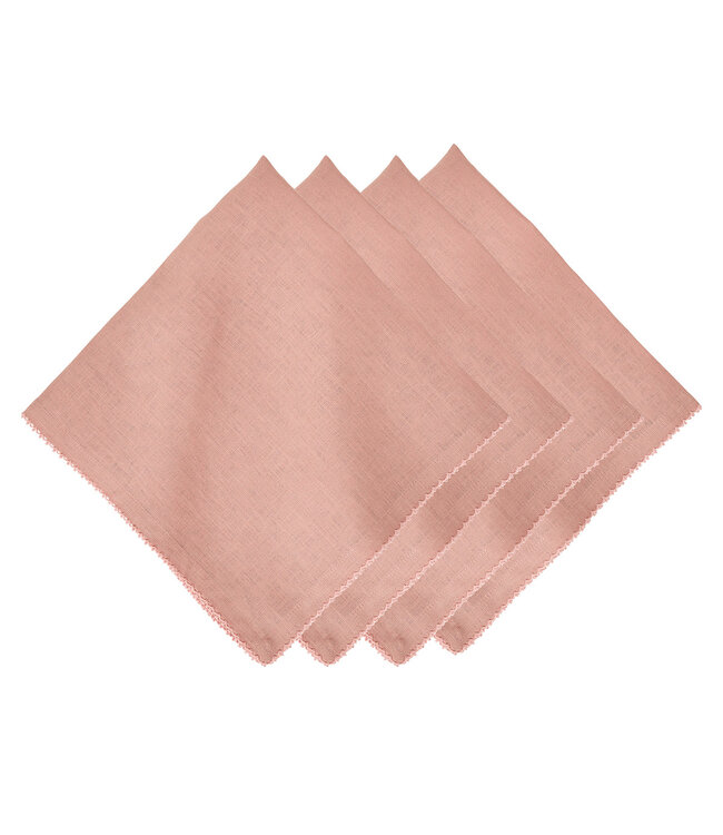 Berry Scallop Napkin Set/4 - Pink