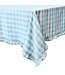 Gingham Ruffle 60" x 120" Tablecloth - Ocean