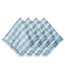 Gingham Ruffle Napkin Set/4 - Ocean