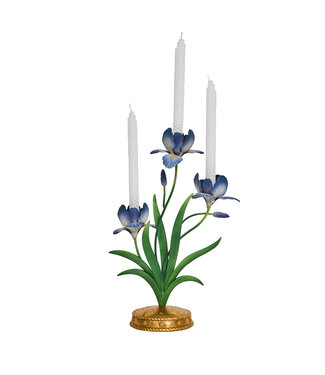 Juliska Meadow Walk Iris 14" Centerpiece Candelabra
