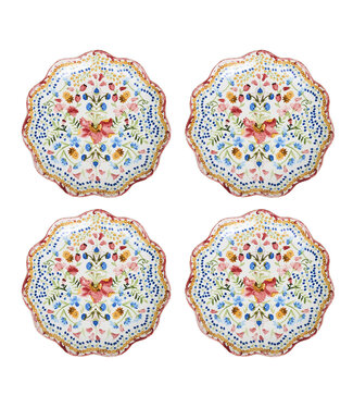 Juliska Sofia Side/Cocktail Plate Set/4 - Multi