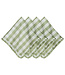 Gingham Ruffle Napkin Set/4 - Seagrass