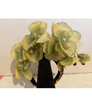 Ouiser + Clairee Millinery Consignment Green Orchids