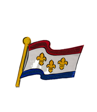 Cynthia Kolls City of New Orleans Flag Door Hanger